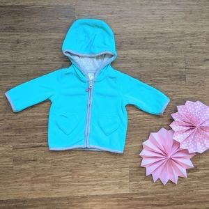 Carter's 3 month old fleece mint jacket